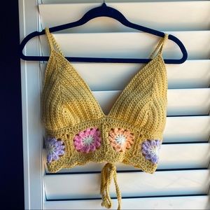 Handmade crocheted crop top!